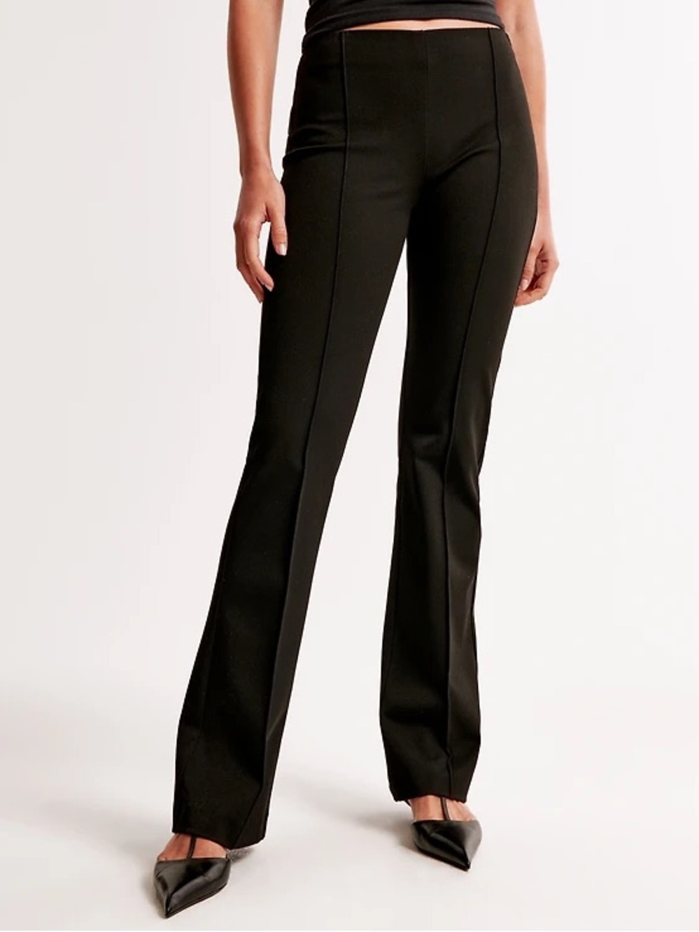 Abercrombie & Fitch Low Rise Pintuck Tailored Boot Pant